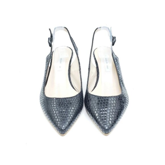 About Arianne Frida Womens Slingback Kitten Heels Black Leather Snake EU 36 US 6 - Picture 3 of 10